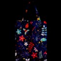 Festive Floral Pattern Christmas Blue Floral Flower Foliage Leaves Pattern Red Snow Winter Zipper Classic Tote Bag View2