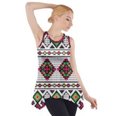 Ukrainian Folk Seamless Pattern Ethnic Ornament Border Element Traditional Side Drop Tank Tunic