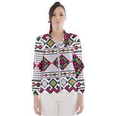 Ukrainian Folk Seamless Pattern Ethnic Ornament Border Element Traditional Women s Windbreaker