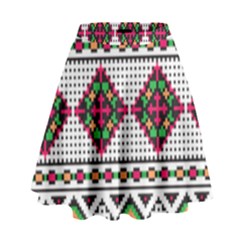 Ukrainian Folk Seamless Pattern Ethnic Ornament Border Element Traditional High Waist Skirt by Grandong