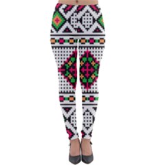 Ukrainian Folk Seamless Pattern Ethnic Ornament Border Element Traditional Lightweight Velour Leggings