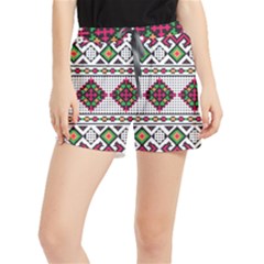 Ukrainian Folk Seamless Pattern Ethnic Ornament Border Element Traditional Women s Runner Shorts by Grandong