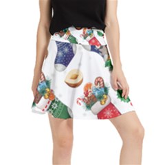 Christmas Socks Gloves Candy Cane Stocking Seamless Waistband Skirt