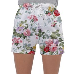 Floral Elements Peony Chinese Rose Sleepwear Shorts