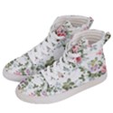 Floral Elements Peony Chinese Rose Men s Hi-Top Skate Sneakers View2