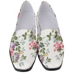 Floral Elements Peony Chinese Rose Women s Classic Loafer Heels