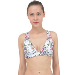 Floral Elements Peony Chinese Rose Classic Banded Bikini Top by Grandong