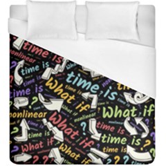 Time Nonlinear Curved Linear Duvet Cover (king Size)