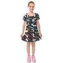 Time Nonlinear Curved Linear Kids  Short Sleeve Velvet Dress View1