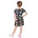 Time Nonlinear Curved Linear Kids  Short Sleeve Velvet Dress View2