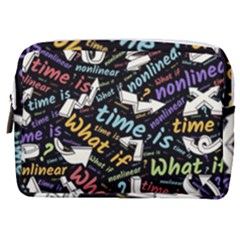 Time Nonlinear Curved Linear Make Up Pouch (medium)