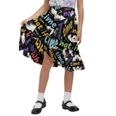 Time Nonlinear Curved Linear Kids  Ruffle Flared Wrap Midi Skirt