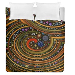 Swirl Vortex Emoji Cyclone Motion Art Duvet Cover Double Side (queen Size)