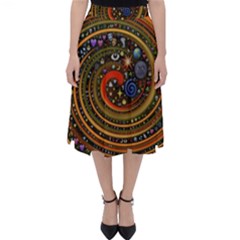 Swirl Vortex Emoji Cyclone Motion Art Classic Midi Skirt