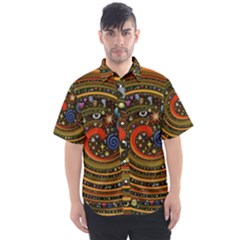 Swirl Vortex Emoji Cyclone Motion Art Men s Short Sleeve Shirt