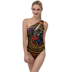 Swirl Vortex Emoji Cyclone Motion Art To One Side Swimsuit