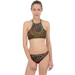 Swirl Vortex Emoji Cyclone Motion Art Halter Bikini Set