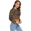 Swirl Vortex Emoji Cyclone Motion Art Women s Lightweight Cropped Hoodie View3