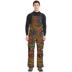 Swirl Vortex Emoji Cyclone Motion Art Men s Side Zip Front Pouch Ski And Snowboard Bib Pants	