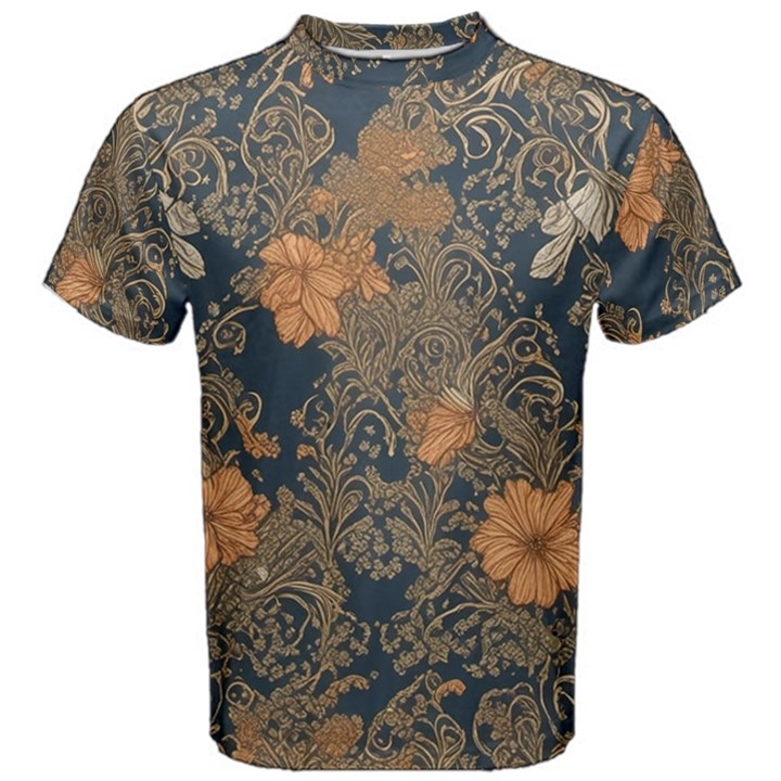 Seamless Pattern Patterns Leaves Vintage Men s Cotton T-Shirt