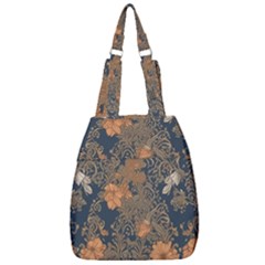 Seamless Pattern Patterns Leaves Vintage Center Zip Backpack