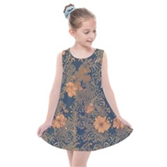 Seamless Pattern Patterns Leaves Vintage Kids  Summer Dress