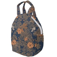 Seamless Pattern Patterns Leaves Vintage Travel Backpack