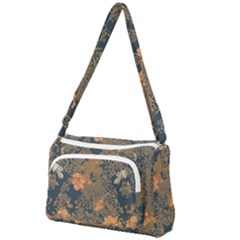 Seamless Pattern Patterns Leaves Vintage Front Pocket Crossbody Bag