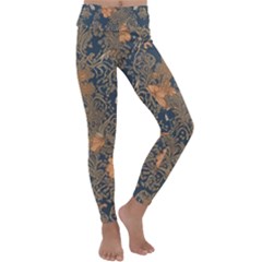 Seamless Pattern Patterns Leaves Vintage Kids  Lightweight Velour Classic Yoga Leggings