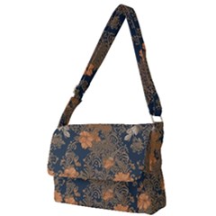 Seamless Pattern Patterns Leaves Vintage Full Print Messenger Bag (l)