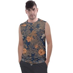 Seamless Pattern Patterns Leaves Vintage Men s Regular Tank Top