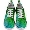 3d Leaves Texture Sheet Blue Green Men s Lightweight Sports Shoes View1