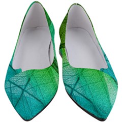 3d Leaves Texture Sheet Blue Green Women s Block Heels  by Cemarart