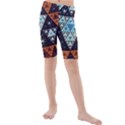 Fractal Triangle Geometric Abstract Pattern Kids  Mid Length Swim Shorts View1