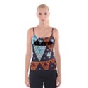 Fractal Triangle Geometric Abstract Pattern Spaghetti Strap Top View1