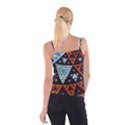 Fractal Triangle Geometric Abstract Pattern Spaghetti Strap Top View2