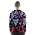 Fractal Triangle Geometric Abstract Pattern Men s Hooded Windbreaker View2