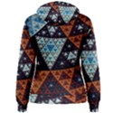 Fractal Triangle Geometric Abstract Pattern Women s Pullover Hoodie View2