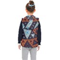 Fractal Triangle Geometric Abstract Pattern Kids  Hooded Puffer Vest View2