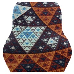 Fractal Triangle Geometric Abstract Pattern Car Seat Back Cushion 