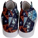 Fractal Triangle Geometric Abstract Pattern Kids  Hi-Top Skate Sneakers View4