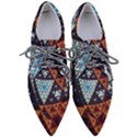 Fractal Triangle Geometric Abstract Pattern Pointed Oxford Shoes View1