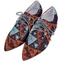 Fractal Triangle Geometric Abstract Pattern Pointed Oxford Shoes View2