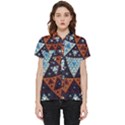 Fractal Triangle Geometric Abstract Pattern Short Sleeve Pocket Shirt View1