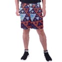 Fractal Triangle Geometric Abstract Pattern Men s Pocket Shorts View1