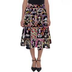 Spanish Gothic Girls Pattern Perfect Length Midi Skirt by patterns123