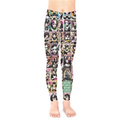 Spanish Gothic Girls Pattern Kids  Leggings