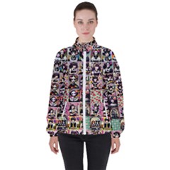 Spanish Gothic Girls Pattern Women s High Neck Windbreaker