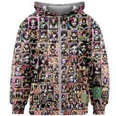 Spanish Gothic Girls Pattern Kids  Zipper Hoodie Without Drawstring by patterns123