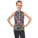 Spanish Gothic Girls Pattern Kids  Sleeveless Polo T-Shirt View1